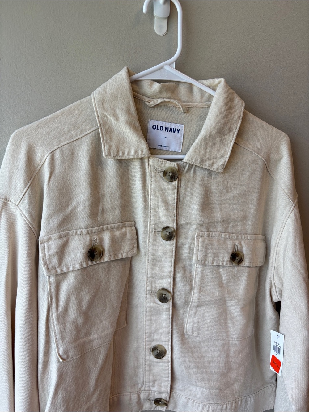 Old Navy Cream Cropped Jacket - Picture 4 of 7